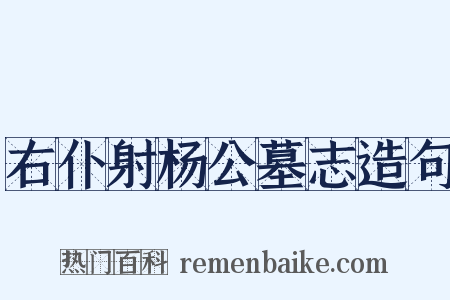 右仆射杨公墓志造句是什么意思的图片